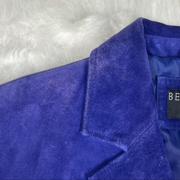 Bernardo Purple Suede Blazer Medium - Picture 8 of 13